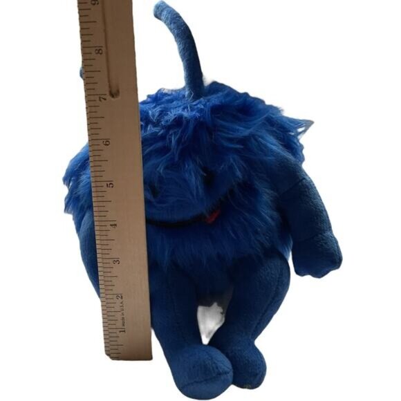 Fluffy Blue Gaboochi Plush Toy With Antennae & Soft Body 10" - Picture 7 of 7